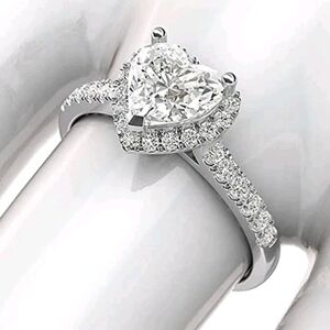 Heart Cubic Zirconia Fashion Ring